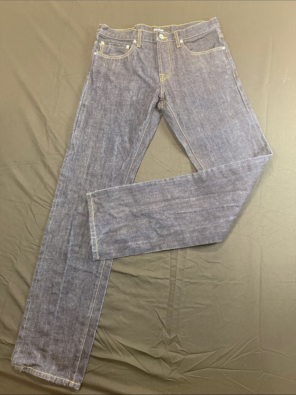 baldwin Men's Straight-Leg Jeans in Indigo 100% Cotton Size 32 Preppy